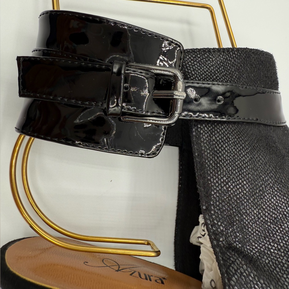 Azura by Spring Step Voljeti Black Heeled Sandals Size 41 / 9.5 - 10 - Picture 14 of 16